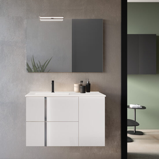 Bathroom vanity ONIX+ 36 in 2DR 1D Gloss White