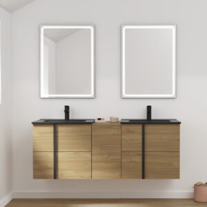 Bathroom vanity ONIX+ 60 in 2DR 1D 2DR Toffee Walnut