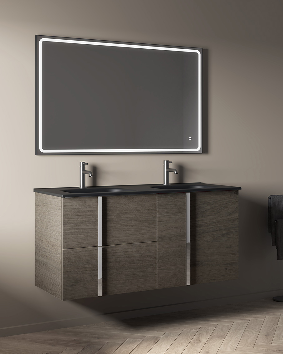 Bathroom vanity Onix+ 48in 2DR 2D Eternity Oak