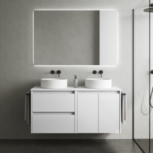Bathroom vanity Sansa 48in 2DR 2D Gloss White