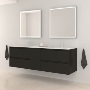 Bathroom vanity Sansa 76 in 2DR 1D 2DR Gloss Anthracite