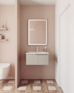 Bathroom vanity Mio 24 in White Oak
