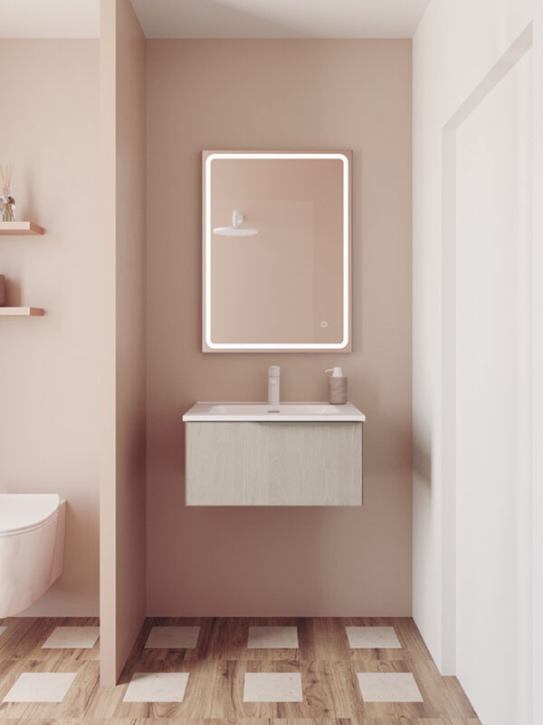 Bathroom vanity Mio 24 in White Oak