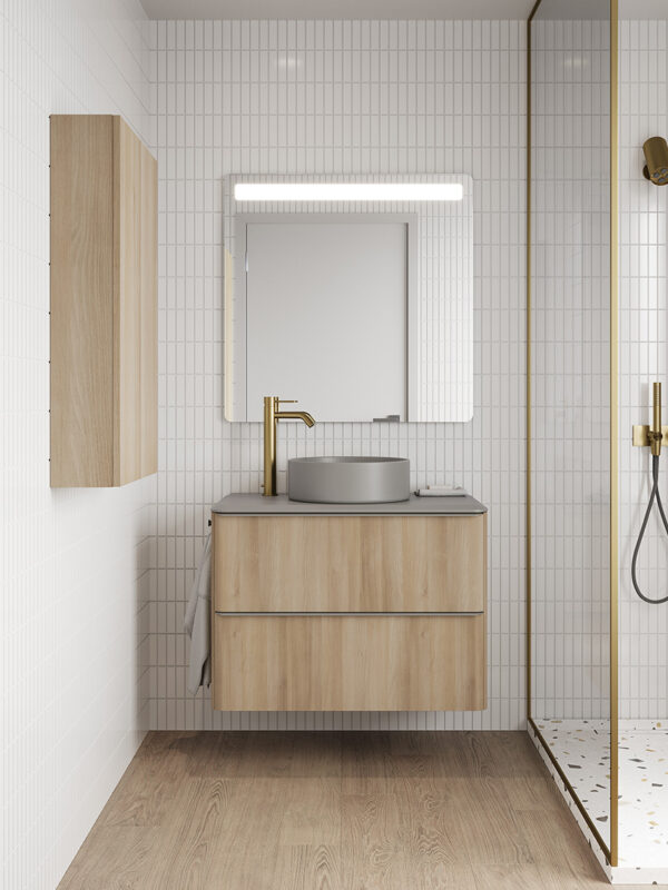 Bathroom vanity Dai 32 in 2DR Nordic Oak