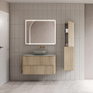 Bathroom vanity Dai 40 in 2DR Nordic Oak