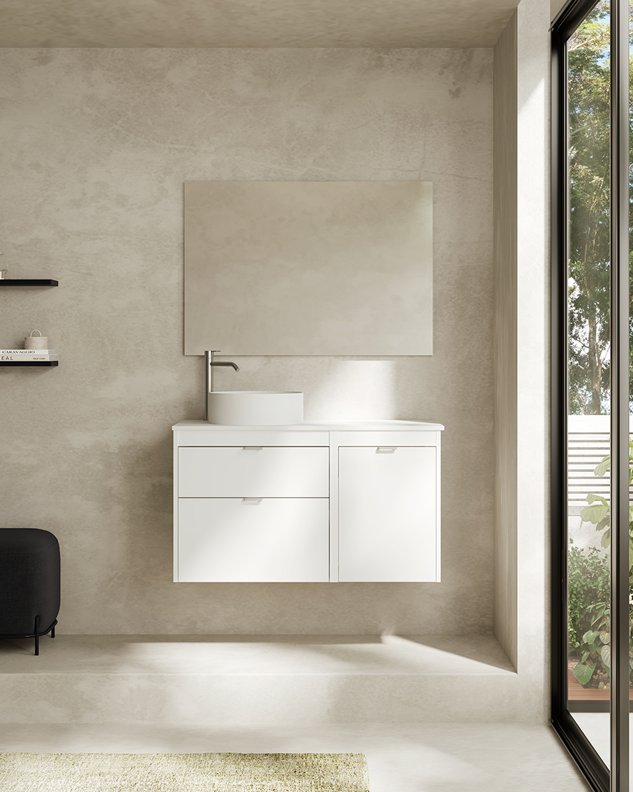 Bathroom vanity Logika 40 in 2DR 1WM White Pure