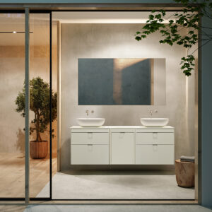 Bathroom vanity Logika 64 in 2DR 1WM 2DR White Pure