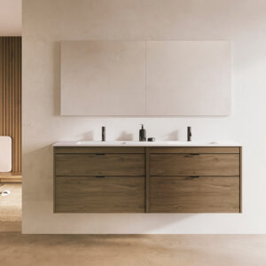 Bathroom vanity Logika 64 in 4DR Eternity Oak